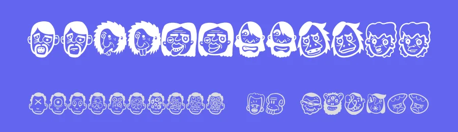 The Freaky Face by Joaquim Marquès Nielsen — Dingbats Font — thumbnail 3