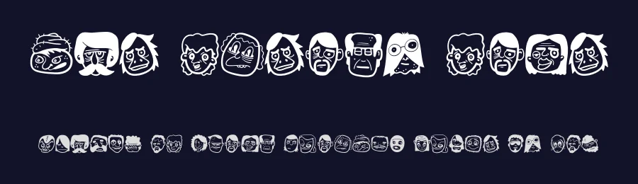 The Freaky Face by Joaquim Marquès Nielsen — Dingbats Font — thumbnail 2