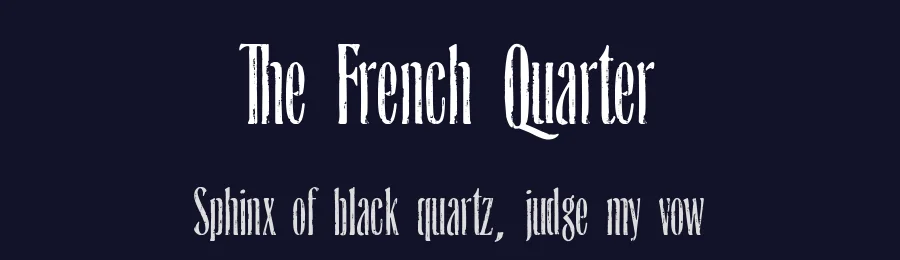 The French Quarter by Woodcutter — Decorative Font — thumbnail 2