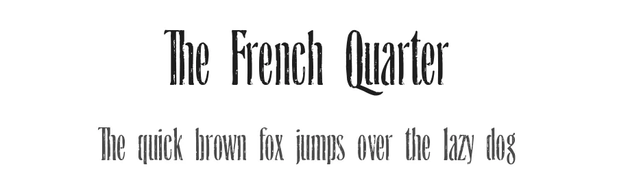 The French Quarter by Woodcutter β Decorative Font