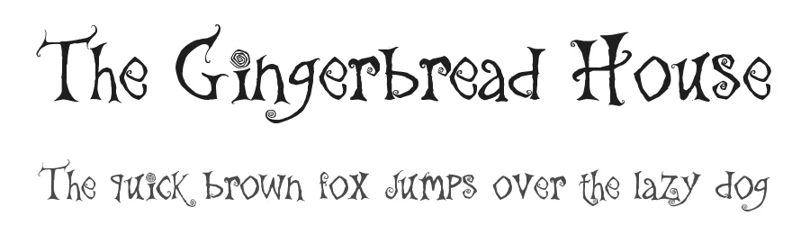 The Gingerbread House by Christopher Hansen — Decorative Font