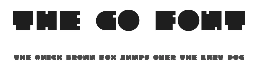 The Go Font