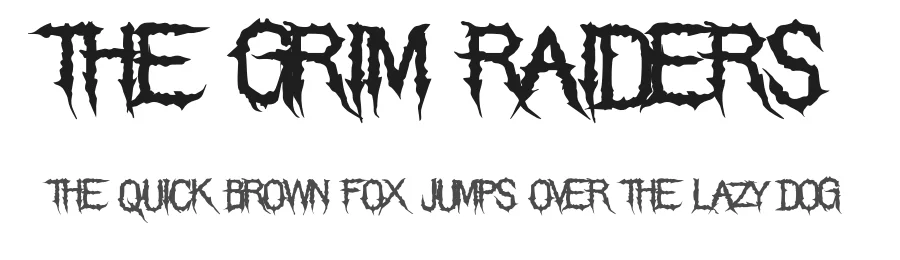 The Grim Raiders by Fontmonger — Decorative Font