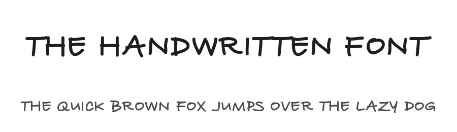 The Handwritten Font