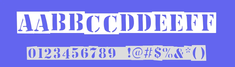 The Invert Stencil by Woodcutter — Decorative Font — thumbnail 3