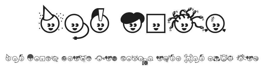 The Kids by Fontalicious — Dingbats Font