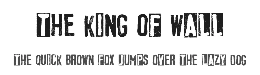 The King Of Wall by Woodcutter — Decorative Font