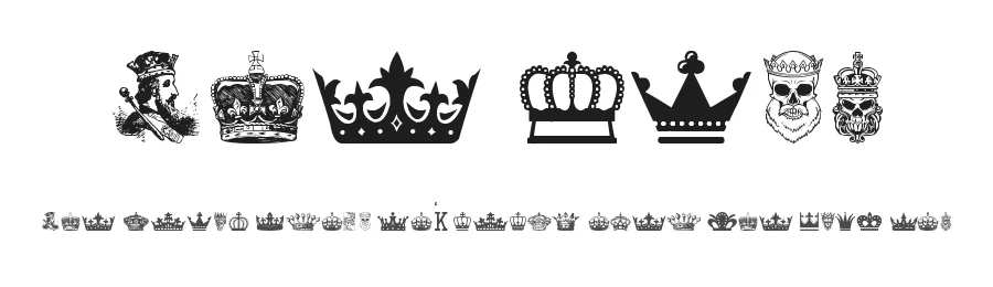 The King by Woodcutter — Dingbats Font