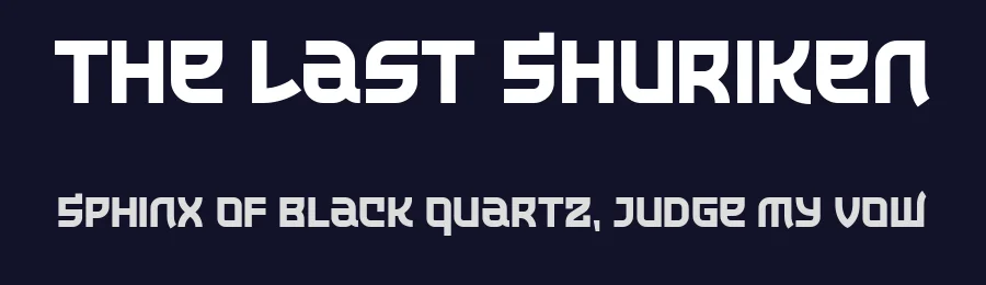 The Last Shuriken by Arterfak Project — Decorative Font — thumbnail 2