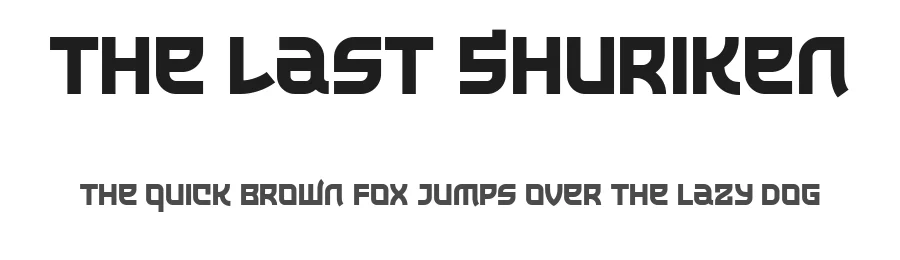 The Last Shuriken by Arterfak Project — Decorative Font