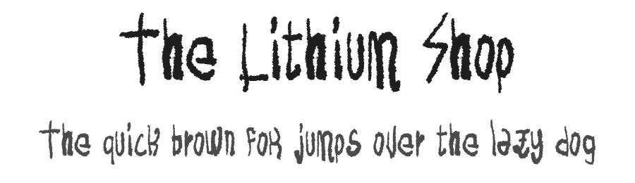 The Lithium Shop by Woodcutter — Decorative Font