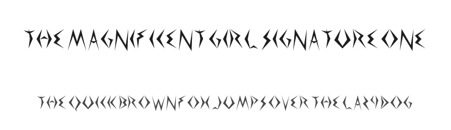 The Magnificent Girl Signature One by JK Typeface β Blackletter Font