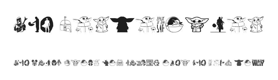 The Mandalorian by Woodcutter — Dingbats Font
