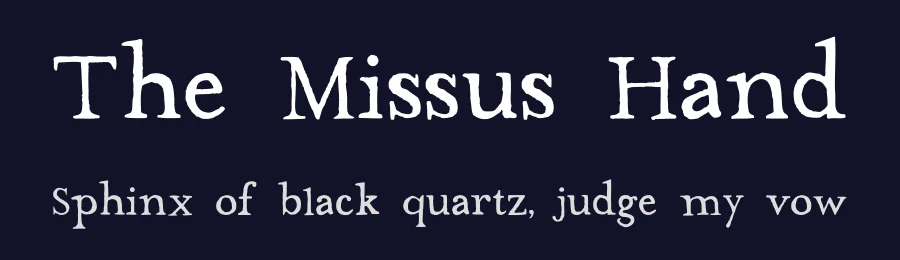The Missus Hand by Taylor Baybutt — Decorative Font — thumbnail 2