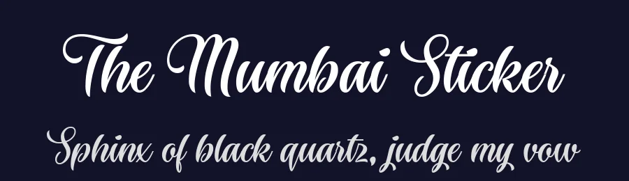 The Mumbai Sticker by Roland Huse Design — Script Handwritten Font — thumbnail 2