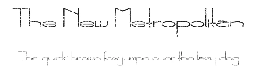 The New Metropolitan by The Original 19 — Decorative Font