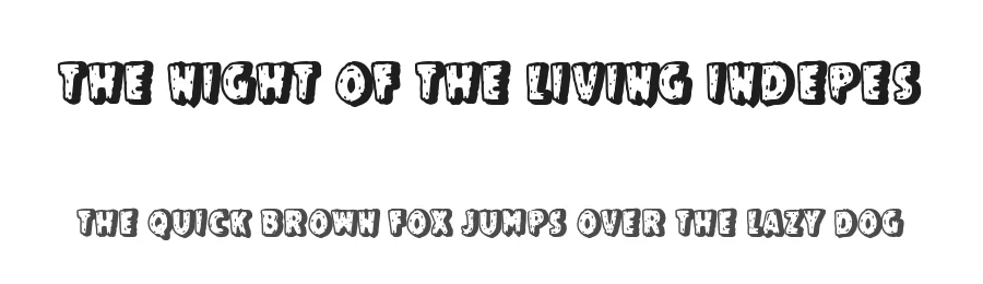 The Night of The Living Indepes by Woodcutter β Decorative Font