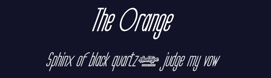 The Orange by Noah Type — Sans Serif Font — thumbnail 2