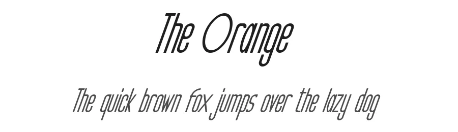 The Orange by Noah Type β Sans Serif Font