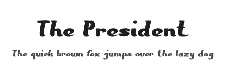 The President by weknow — Decorative Font
