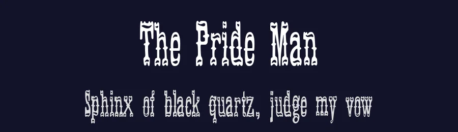 The Pride Man by Woodcutter — Decorative Font — thumbnail 2