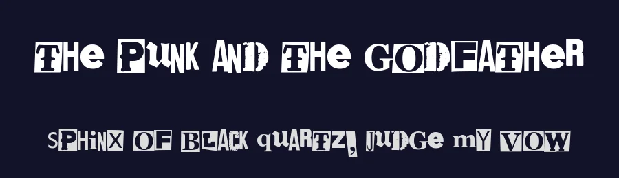 The Punk And The Godfather by Woodcutter — Decorative Font — thumbnail 2