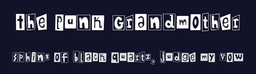 The Punk Grandmother by Woodcutter — Decorative Font — thumbnail 2