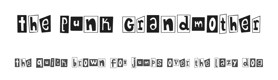 The Punk Grandmother by Woodcutter — Decorative Font