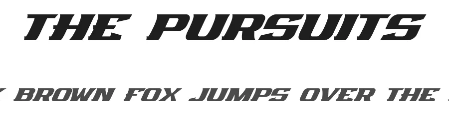The Pursuits by Gassstype — Display Font