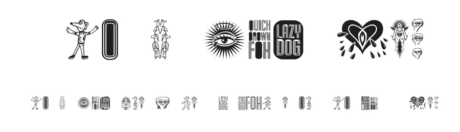 The Quick Dog by Vladimir Nikolic — Dingbats Font
