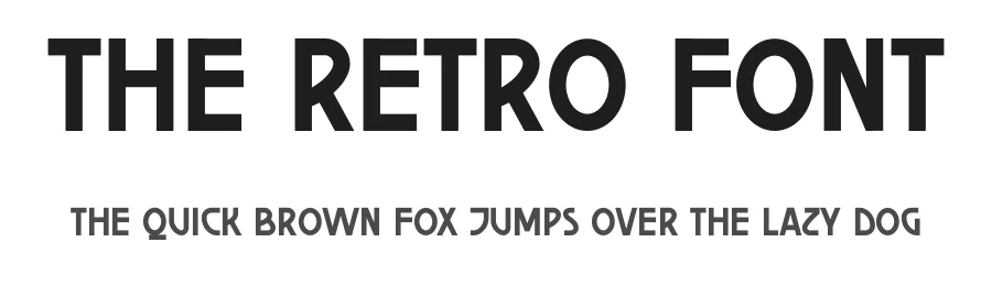The Retro Font