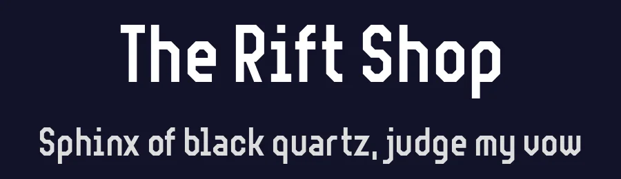The Rift Shop by Chequered Ink — Sans Serif Font — thumbnail 2