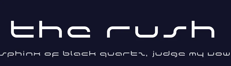 The Rush by Piratype — Display Font — thumbnail 2