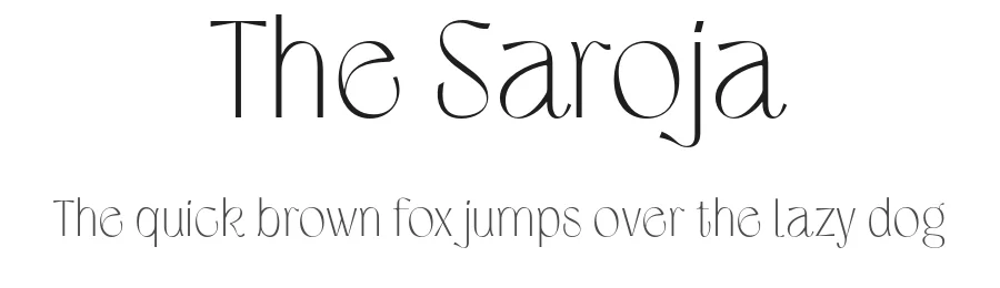 The Saroja by Jolicia Type Foundry — Sans Serif Font