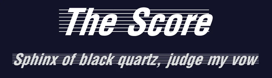 The Score by Jonathan Smith — Display Font — thumbnail 2