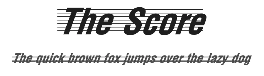 The Score by Jonathan Smith — Display Font