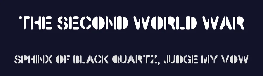 The Second World War by Woodcutter — Decorative Font — thumbnail 2