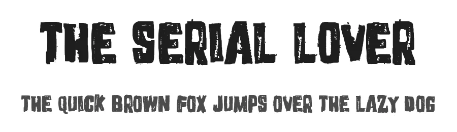 The Serial Lover by Woodcutter — Decorative Font
