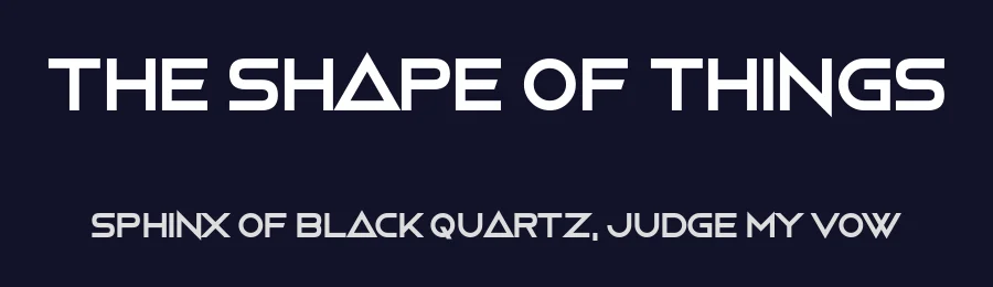 The Shape Of Things by Chequered Ink — Display Font — thumbnail 2