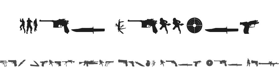 The Shooter by Iconian Fonts — Dingbats Font