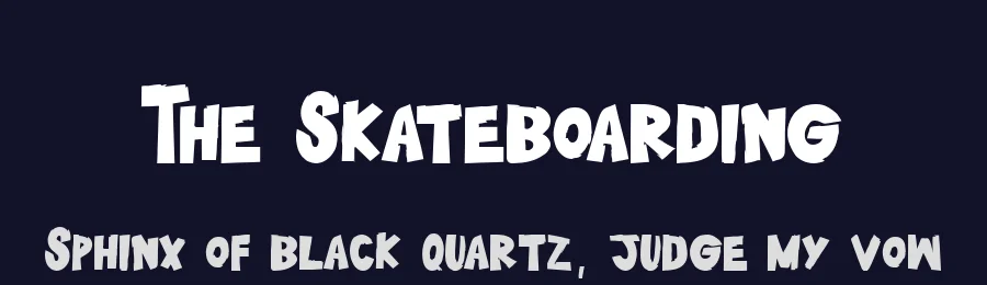 The Skateboarding by La Matrice | Maël Keïta Valère — Decorative Font — thumbnail 2