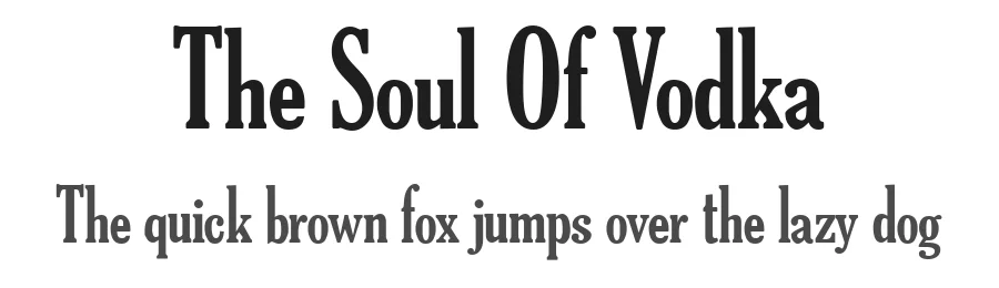 The Soul Of Vodka by Erotavlas — Serif Font