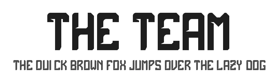 The Team by Rikyozone — Display Font