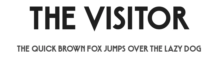 The Visitor by Chequered Ink — Sans Serif Font