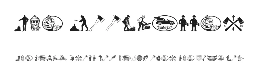 The Woodcutter by Woodcutter — Dingbats Font