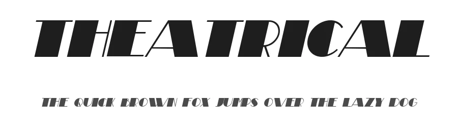Theatrical by Vladimir Nikolic — Decorative Font
