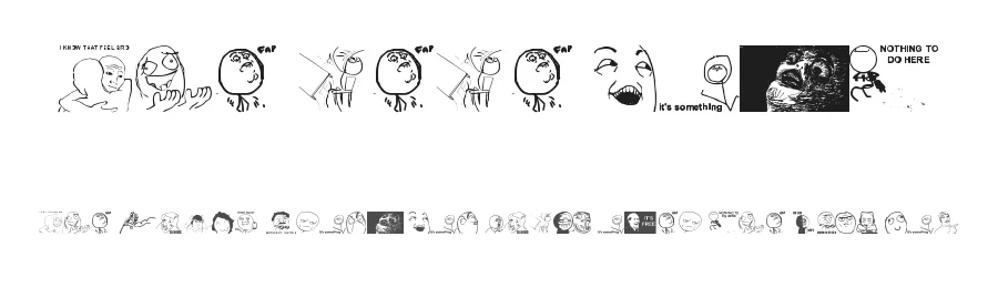 The meme font by zanatlija — Dingbats Font