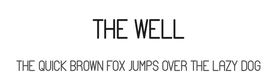The well by selawetype — Sans Serif Font