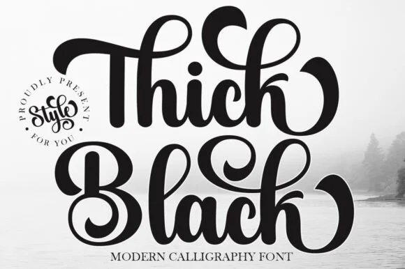 Thick Black Font by Kama Studio — Script Handwritten Font