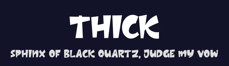 Thick by Sarah Robbaniyyah — Decorative Font — thumbnail 2
